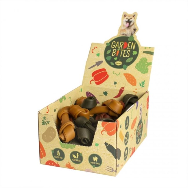 Best før 11.2026 Garden Bites Vegan Bones Large 14,5cm 90g 24stk i Display