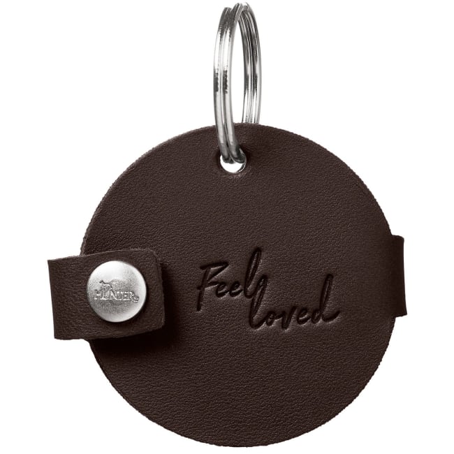 Tag for dog tag Aalborg small Cowleather dark brown