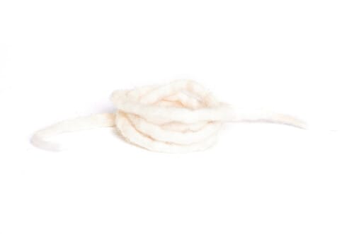 Toy Cat Snaky Wool felt white