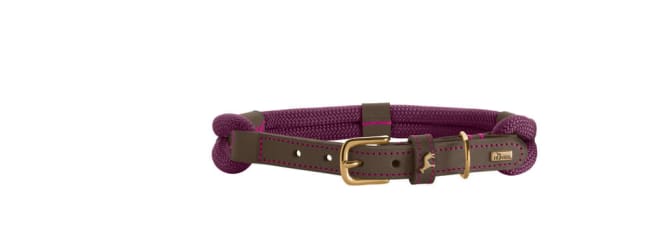 Collar Malia 60/M-L Rope blackberry/dark brown