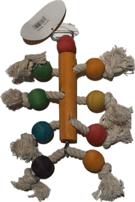 Fugleleke Pinne Med Tau Og Trekuler 30cm
