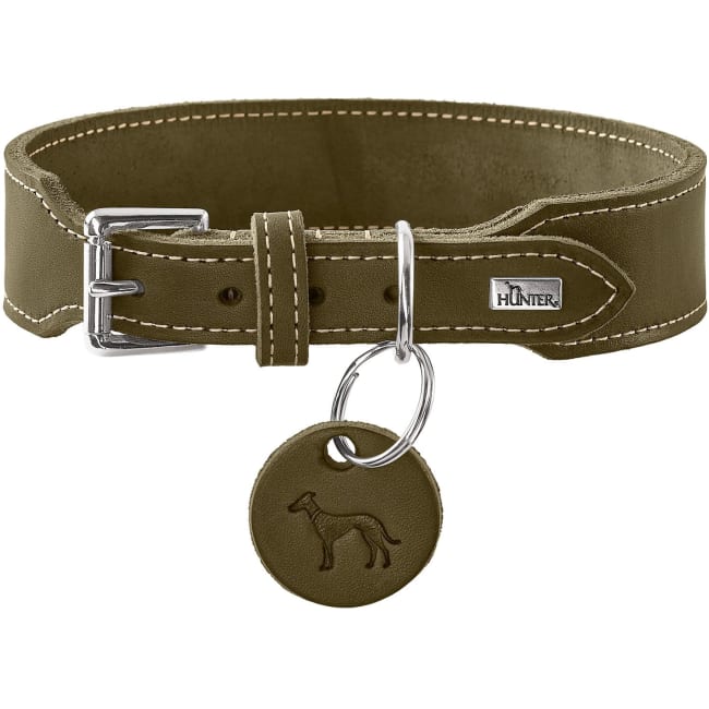 Collar Aalborg extra wide 60/M-L Cowleather olive green