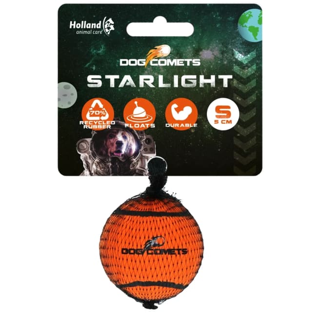 Dog Comets Starlight Tennis Ball S Orange