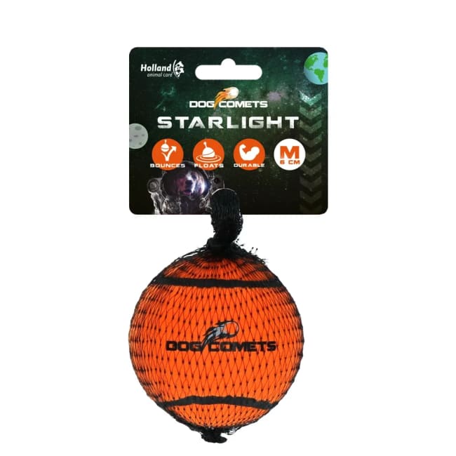 Dog Comets Starlight Tennis Ball M Orange