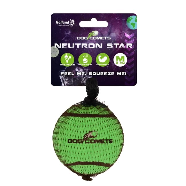 Dog Comets Neutron Star Tennis Ball With Squeaker M Green