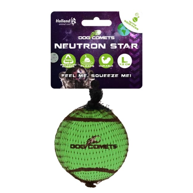 Dog Comets Neutron Star Tennis Ball With Squeaker L Green