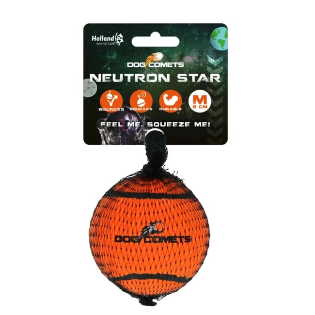 Dog Comets Neutron Star Tennis Ball With Squeaker M Orange