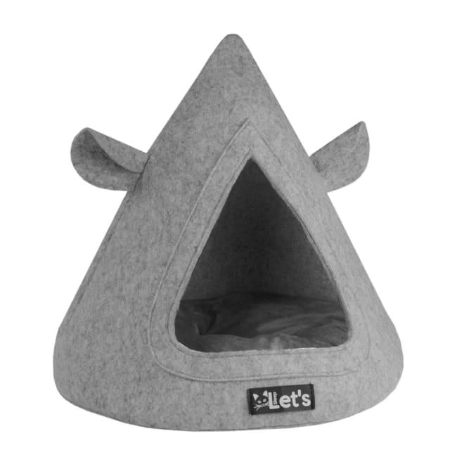 Let's sleep Pet Cave TeePee Grey