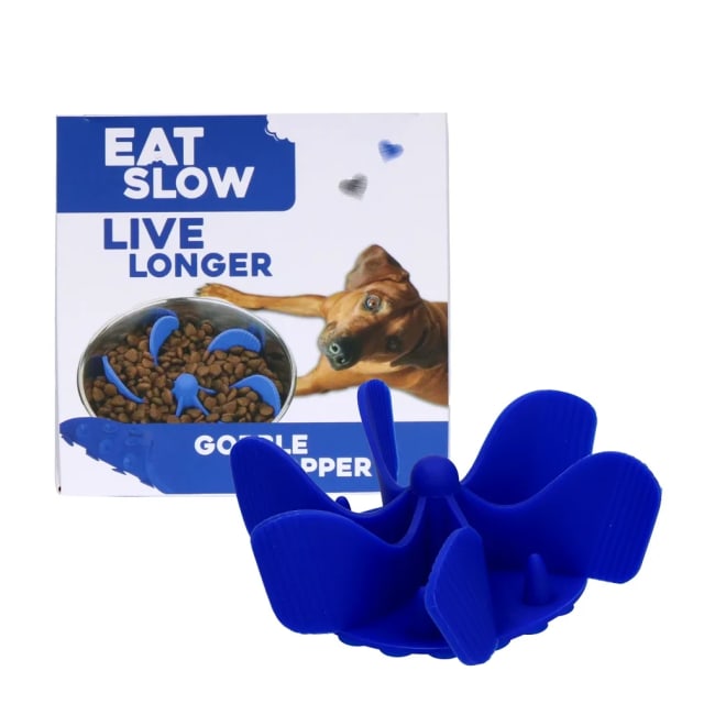 Eat Slow Live Longer Gobble Stopper Blue