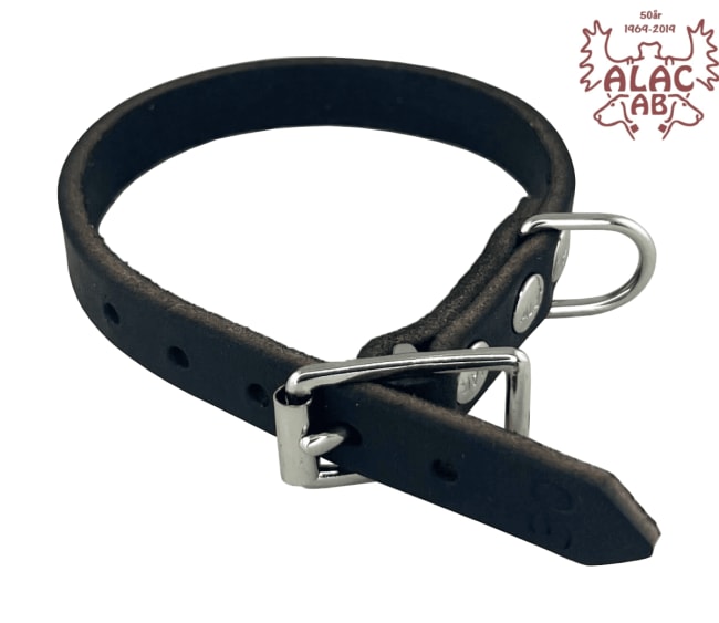 Alac LÄDERHALSBAND 1,8*45CM SVART (34-42CM)