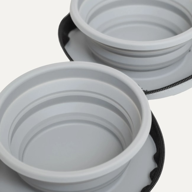 Hundeskål Sammenleggbar Dobbel 2x830ml