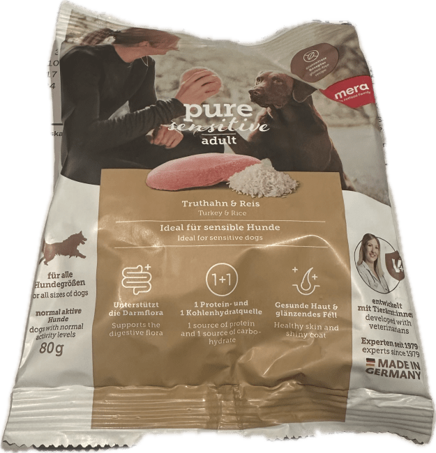 Prøve mera pure sensitive Kalkun og Ris 80g