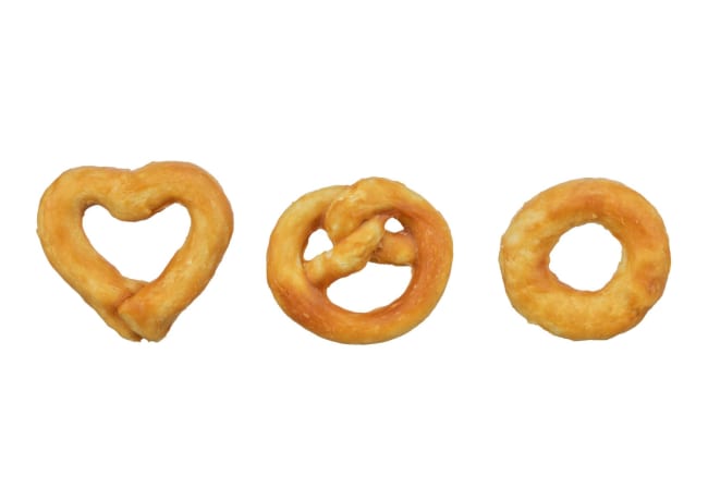 Hundesnacks Dentafun Mini Mix Pretzel/Heart/Ring m/Kylling 20g BULK