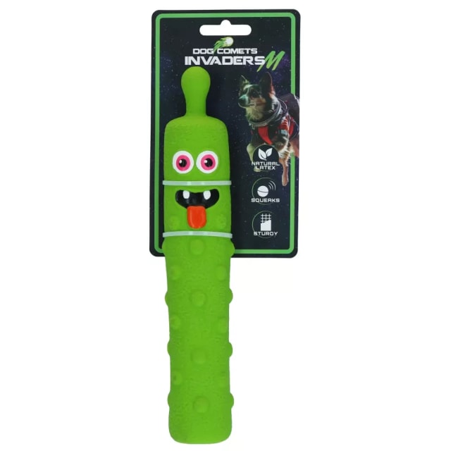 Dog Comets Invaders Latex Green M