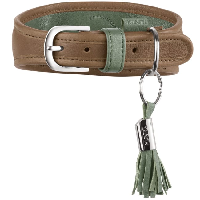 Collar Portofino 65/L Cowleather taupe/turquoise
