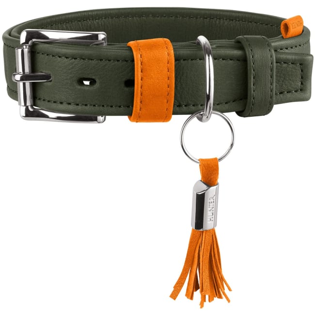 Collar Portofino 55/M Cowleather olive green/orange