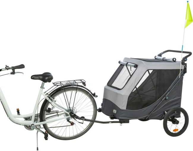 Sykkelvogn 12799 Nylon XL Max 45kg Grå/Sort 93/150x97x87,5cm