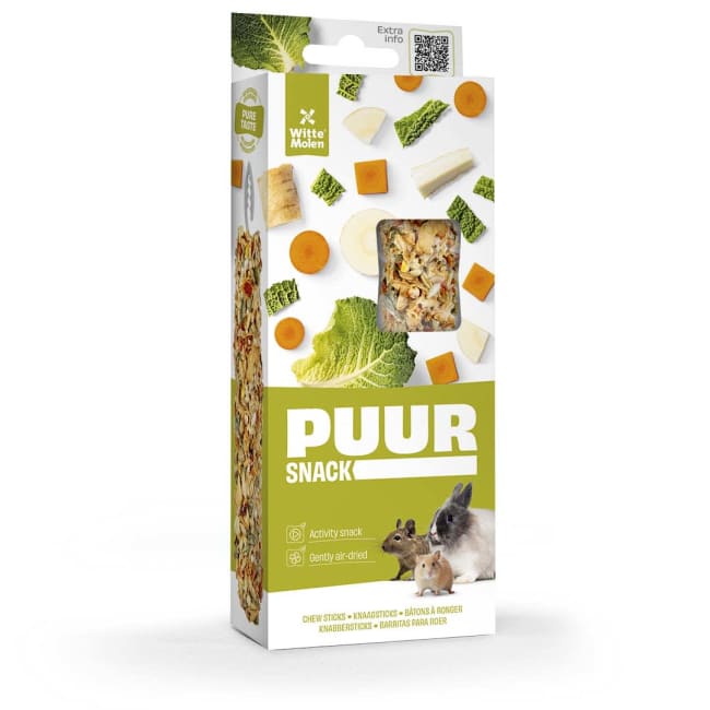 Puur Chew Sticks Gnager M/Pastinakk, Gulrot og Kål 2stk/90g