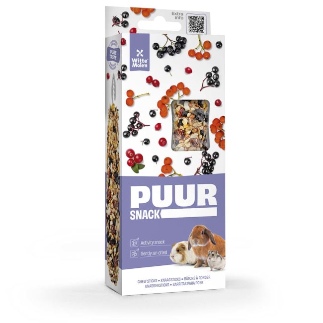 Puur Chew Sticks Gnager M/Tranebær, Rognebær og Hyllebær 2stk/90g