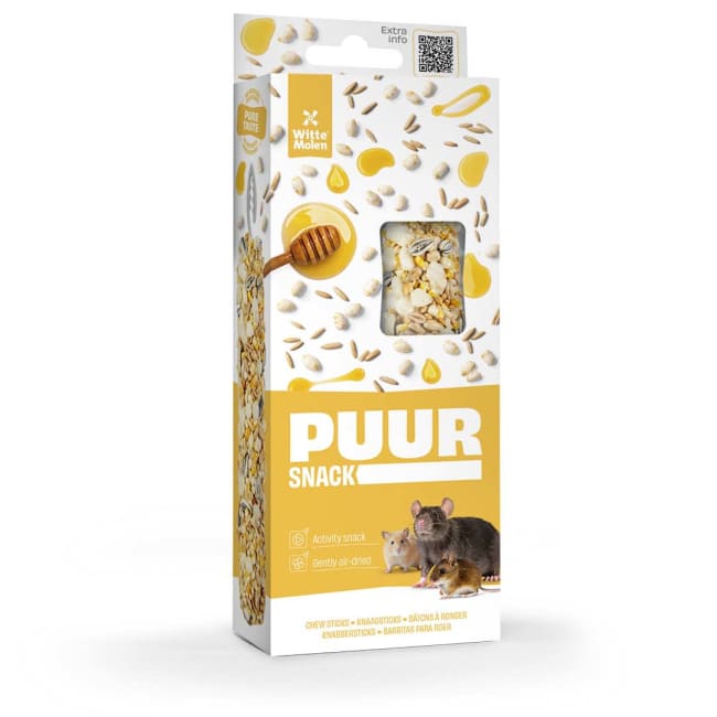 Puur Chew Sticks Gnager M/Ris, Hvete og Honning 2stk/100g