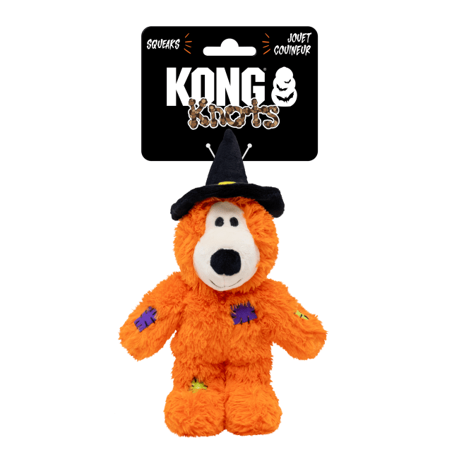 Hundeleke KONG Halloween Knots Witch Bear Orange S/M