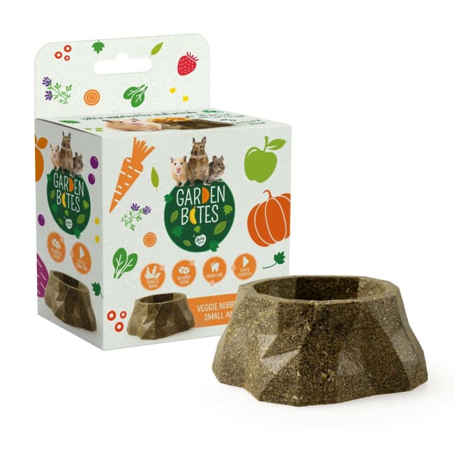 Garden Bites Veggie Nibble Bowl Brown 8x8x3cm 70g