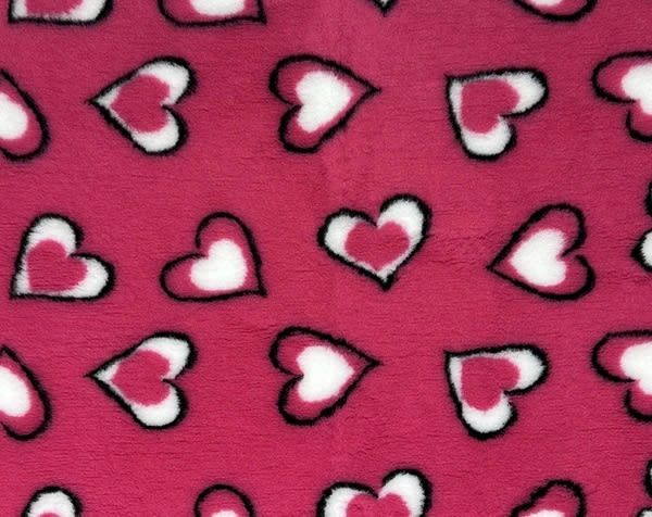 VetBed Nonslip Rosa M/Rosa & Hvite Hjerter 100x150cm