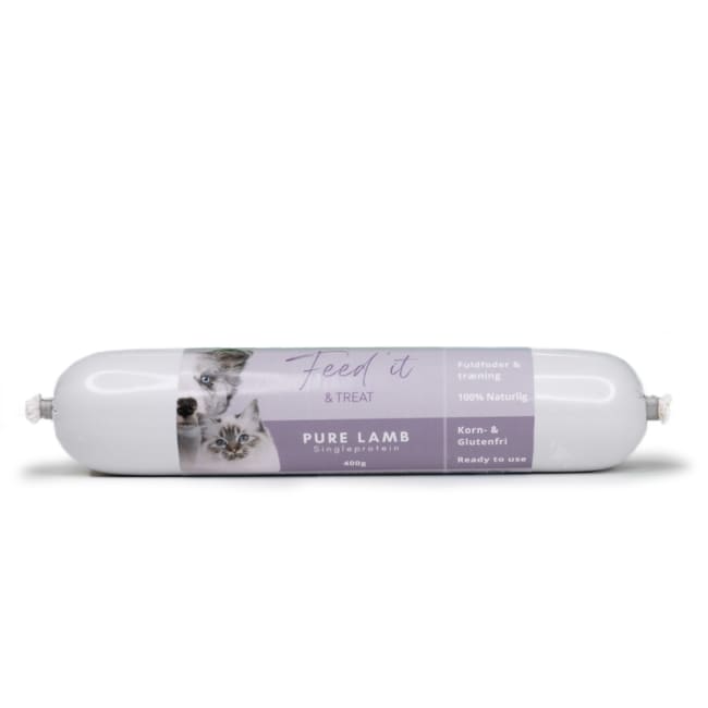 Hunde/Kattepølse Feed'it & Treat Pure Lam 400g