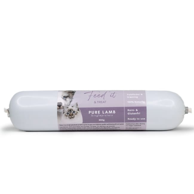 Hunde/Kattepølse Feed'it & Treat Pure Lam 800g