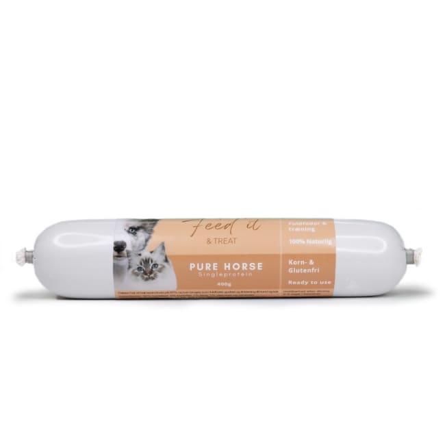 Hunde/kattepølse Feed'it & Treat Pure Hest 400g
