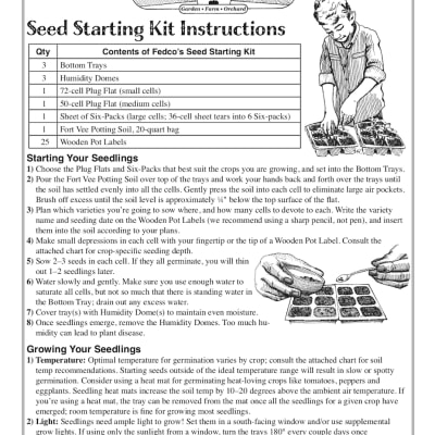 Seed Starting Success Kit