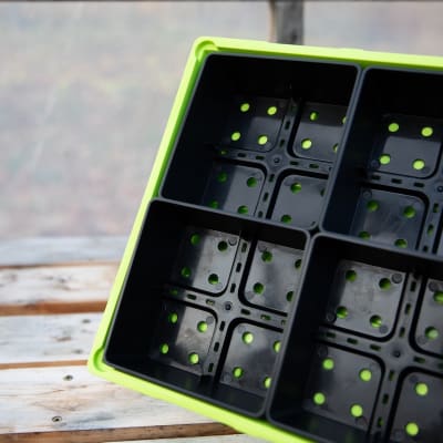 Black 5" Heavy-Duty Microgreen Trays