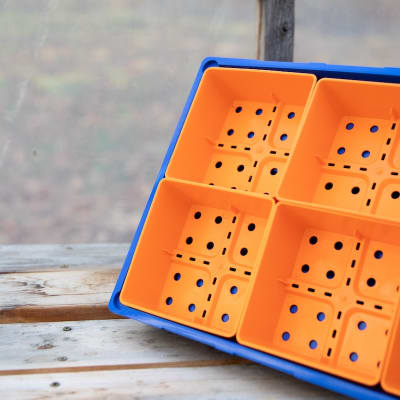Orange 5" Heavy-Duty Microgreen Trays