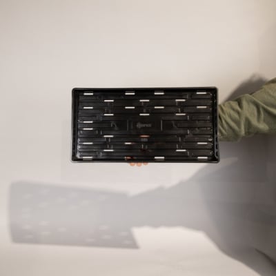 Black Shallow Heavy-Duty Bottom Trays with Drain Holes