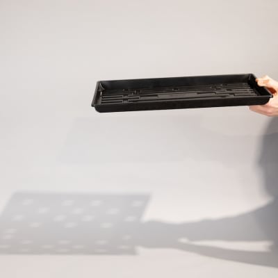 Black Shallow Heavy-Duty Bottom Trays with Drain Holes
