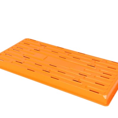 Orange Shallow Heavy-Duty Bottom Trays with Drain Holes