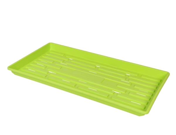 Lime Shallow Heavy-Duty Bottom Trays with Drain Holes