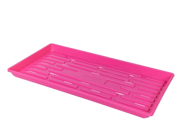 Magenta Shallow Heavy-Duty Bottom Trays with Drain Holes