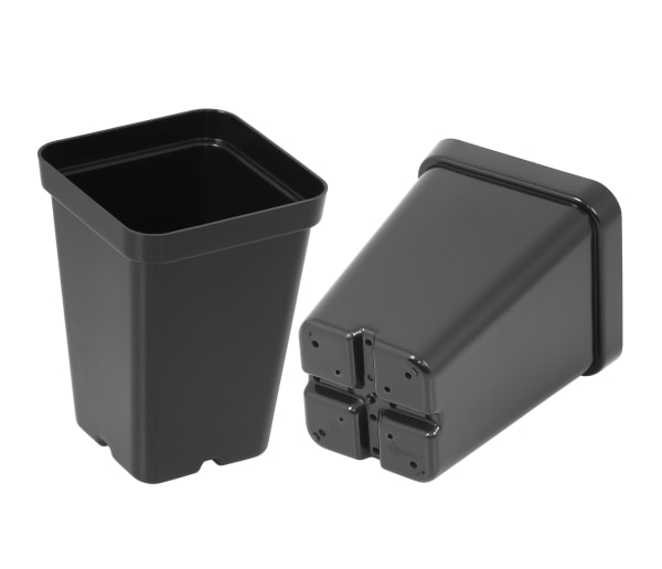 Black 2½" Heavy-Duty Square Pots