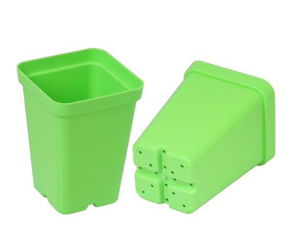 Green 2½" Heavy-Duty Square Pots