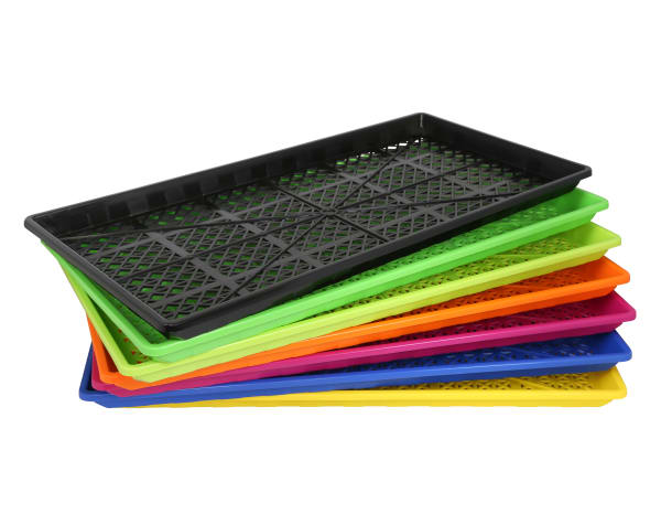 Multicolor Bundle of Shallow Heavy-Duty Mesh Trays