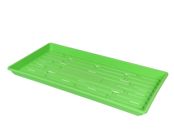 Green Shallow Heavy-Duty Bottom Trays with Drain Holes