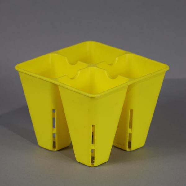 Yellow Air Pruning Tray 4-cell