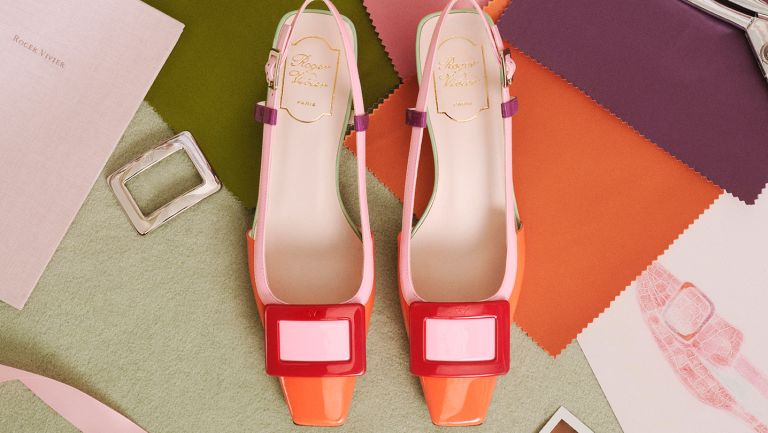 Escarpins Slingback Belle Vivier en Cuir Verni