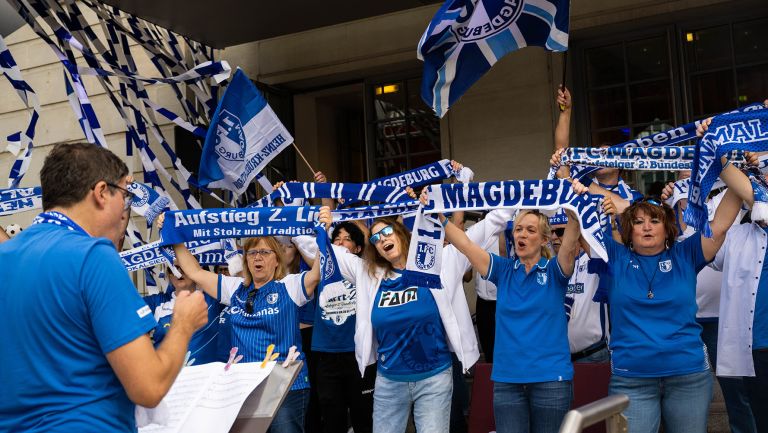 Community choir project with fans of the local football club FC Magdeburg