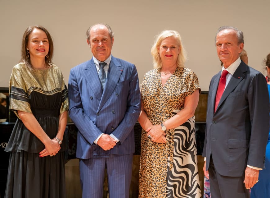 (From left to right) Sibylle Gallardo-Jammes, International Communications Director of Van Cleef & Arpels, Philippe Donnet, CEO of Generali Group, Barbara Gessler, Head of Unit Creative Europe of the European Commission, Jérôme-François Zieseniss, President of FEDORA