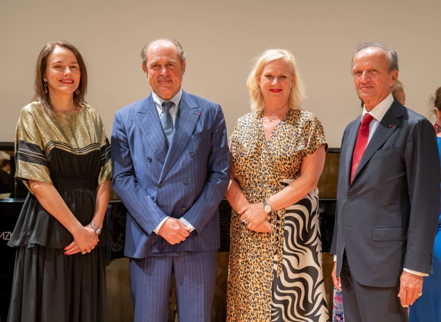 (From left to right) Sibylle Gallardo-Jammes, International Communications Director of Van Cleef & Arpels, Philippe Donnet, CEO of Generali Group,  Barbara Gessler, Head of Unit Creative Europe of the European Commission, Jérôme-François Zieseniss, President of FEDORA