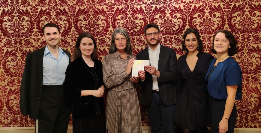 FEDORA Team with Gabriela Carrizo, Choreographer of 'La Visita' and Paolo Cantu, Artistic and General Director of Fondazione I Teatri