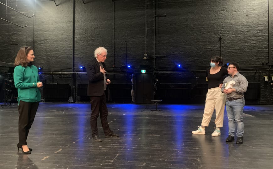 From left to right: Edilia Gänz, Bernard Foccroulle, Ingé Lattré, Oskar Stalpaert