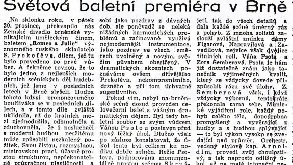 Romeo and Juliet (1938) World Premiere_News_Národní Politika_3. 1. 1939